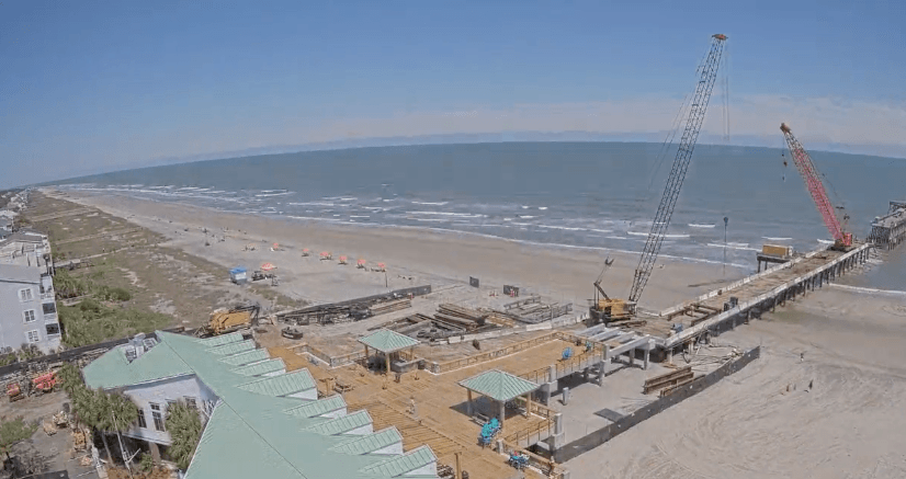 folly beach pier construction
